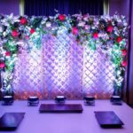 Stage Decorated with lights for Baby Shower Celebration